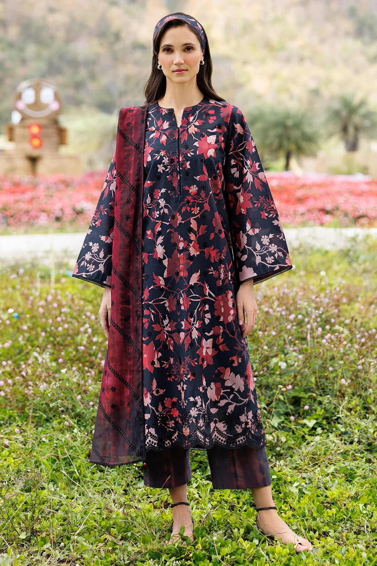 Jazmin 3Pc Embroidered Lawn Suit USE-9290