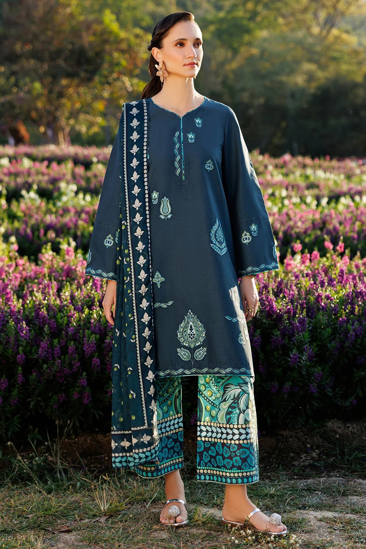 Jazmin 3Pc Embroidered Lawn Suit USE-9291