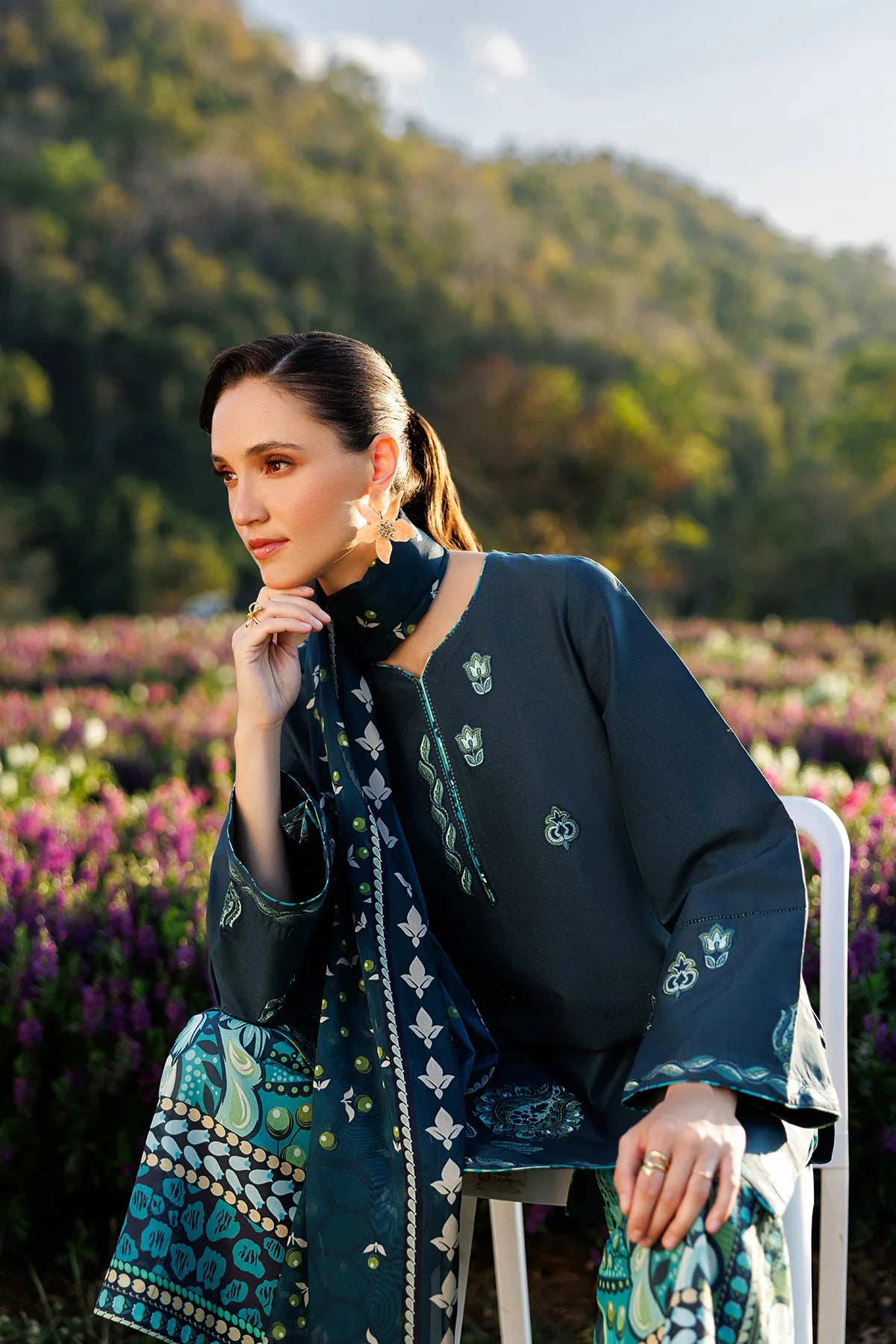 Jazmin 3Pc Embroidered Lawn Suit USE-9291