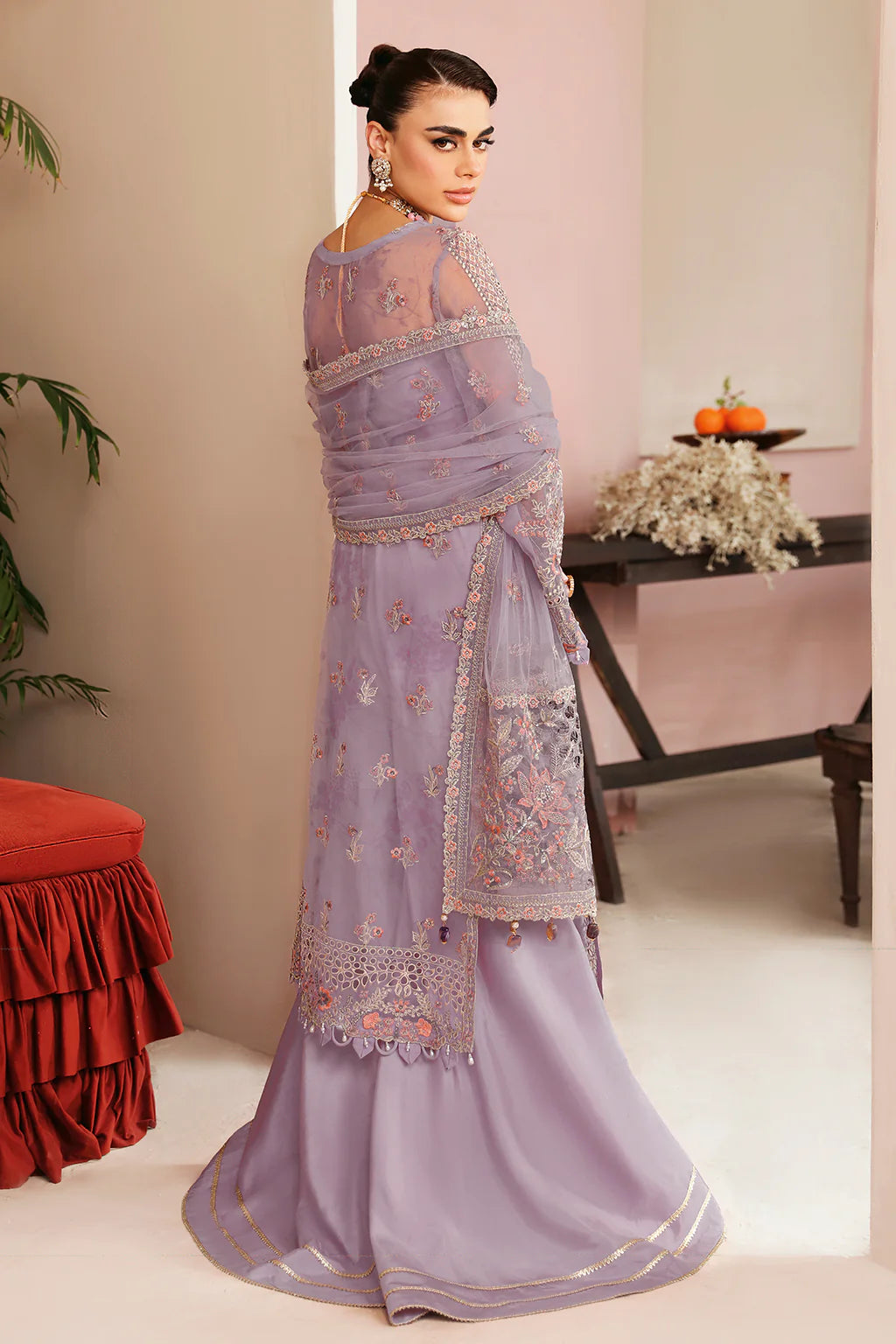 Ramsha 3Pc Embroidered Organza Suit E-201 gulbuy.com