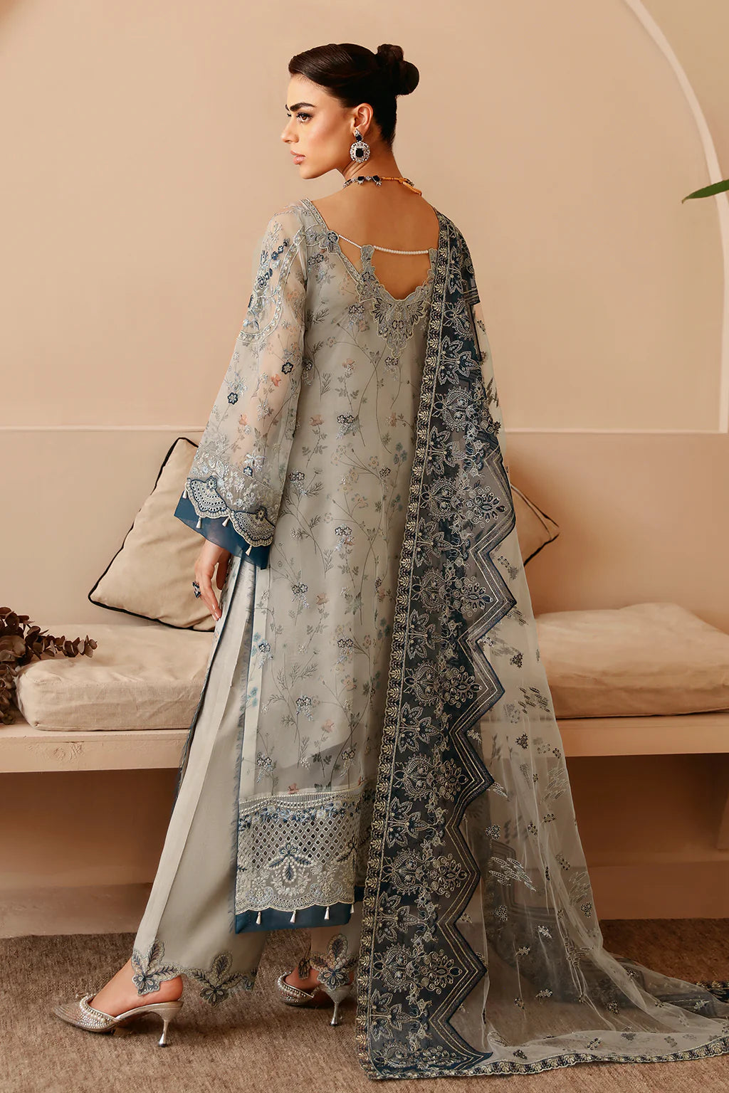 Ramsha 3Pc Embroidered Organza Suit E-207 gulbuy.com