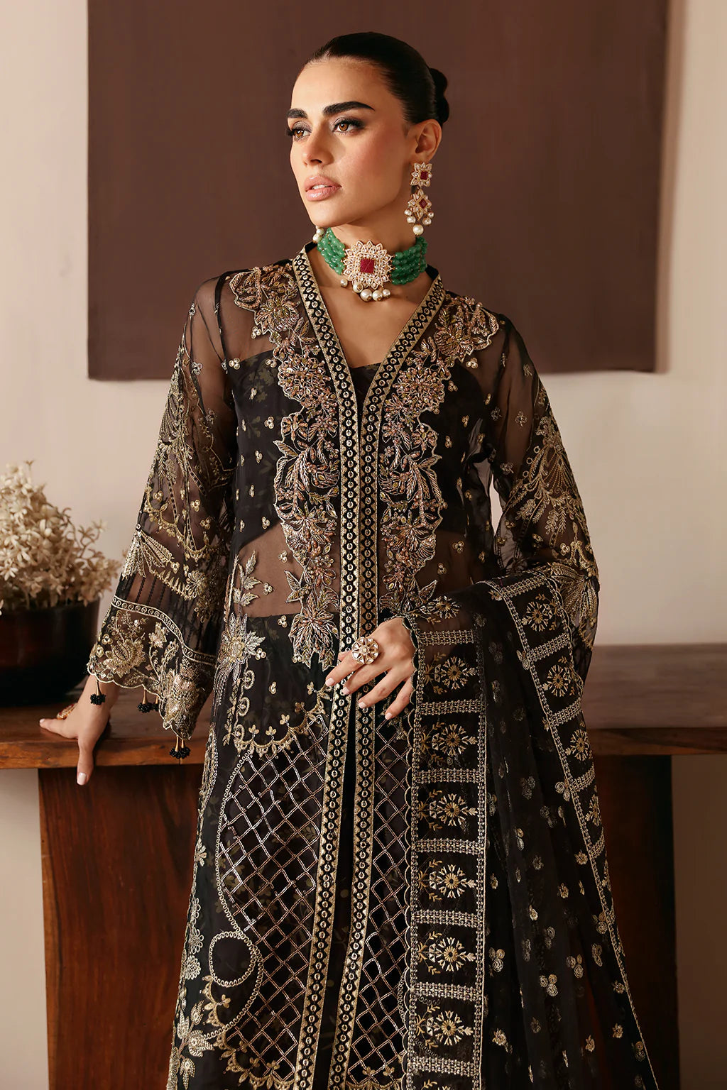 Ramsha 3Pc Embroidered Organza Suit E-203 gulbuy.com