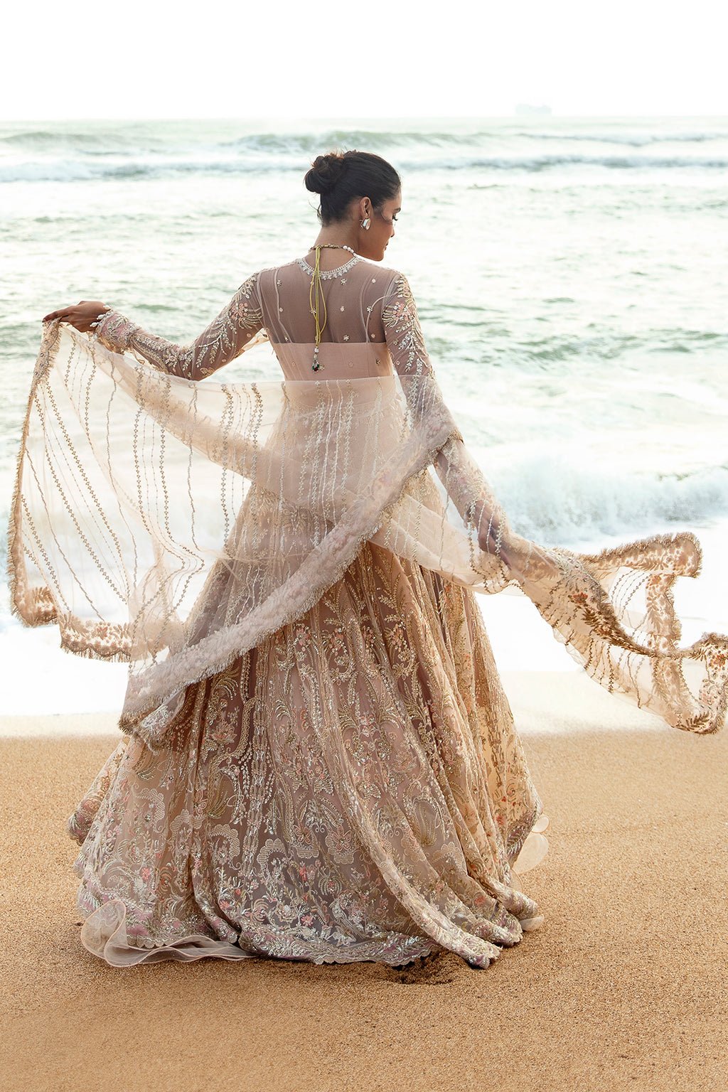 AFROZEH 3PC EMBROIDERED NET SUIT (Afsheen) gulbuy.com