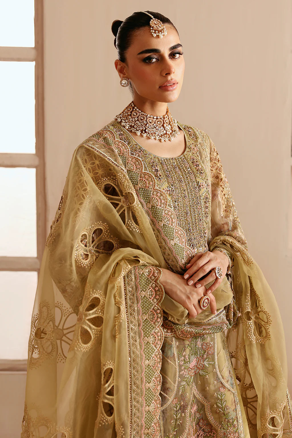 Ramsha 3Pc Embroidered Organza Suit E-205 gulbuy.com