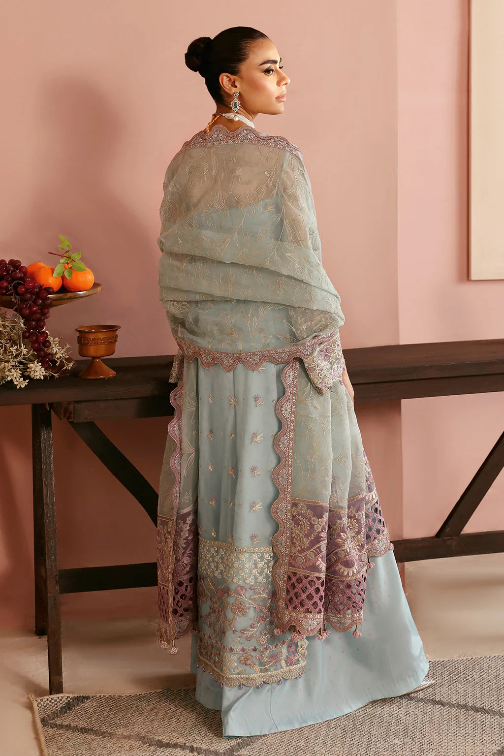 Ramsha 3Pc Embroidered Organza Suit E-204 gulbuy.com