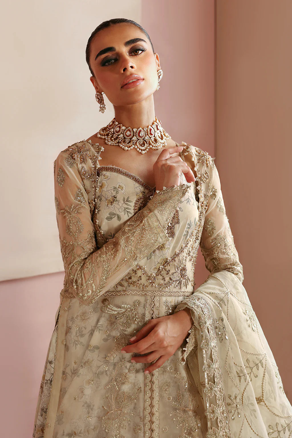 Ramsha 3Pc Embroidered Organza Suit E-202 gulbuy.com