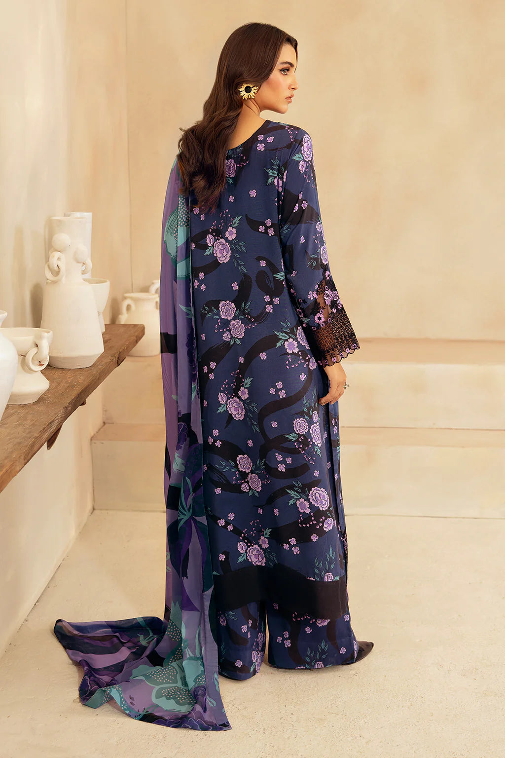 Ramsha 3Pc Digital printed Viscose Suit J-405 gulbuy.com