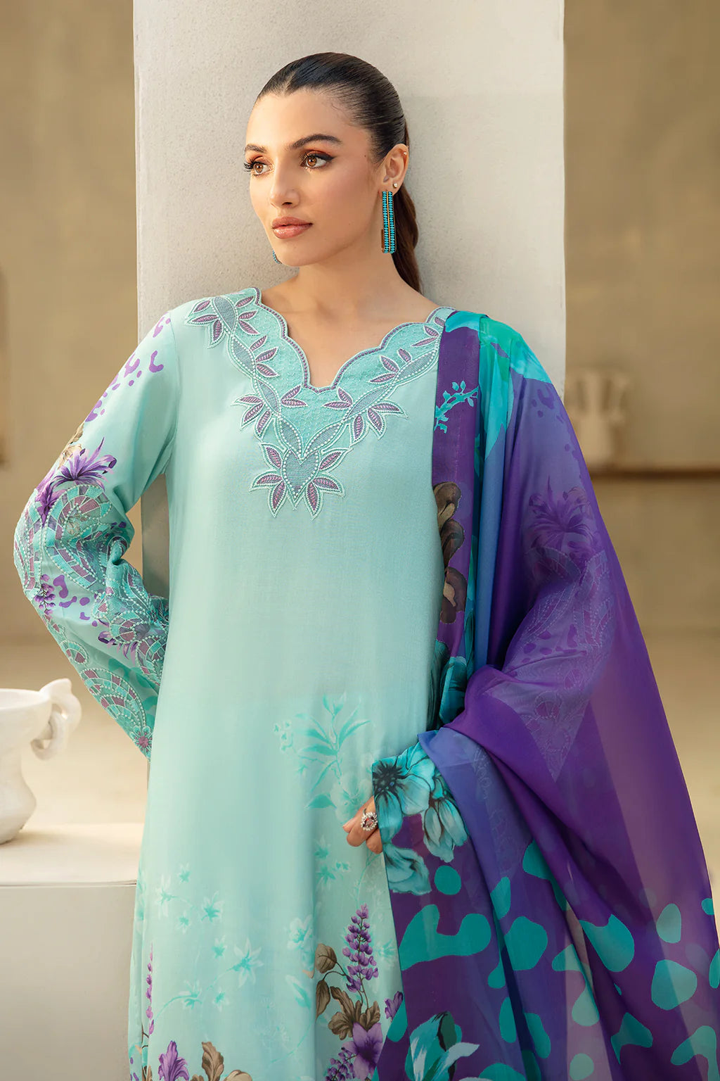 Ramsha 3Pc Digital printed Viscose Suit J-409 gulbuy.com