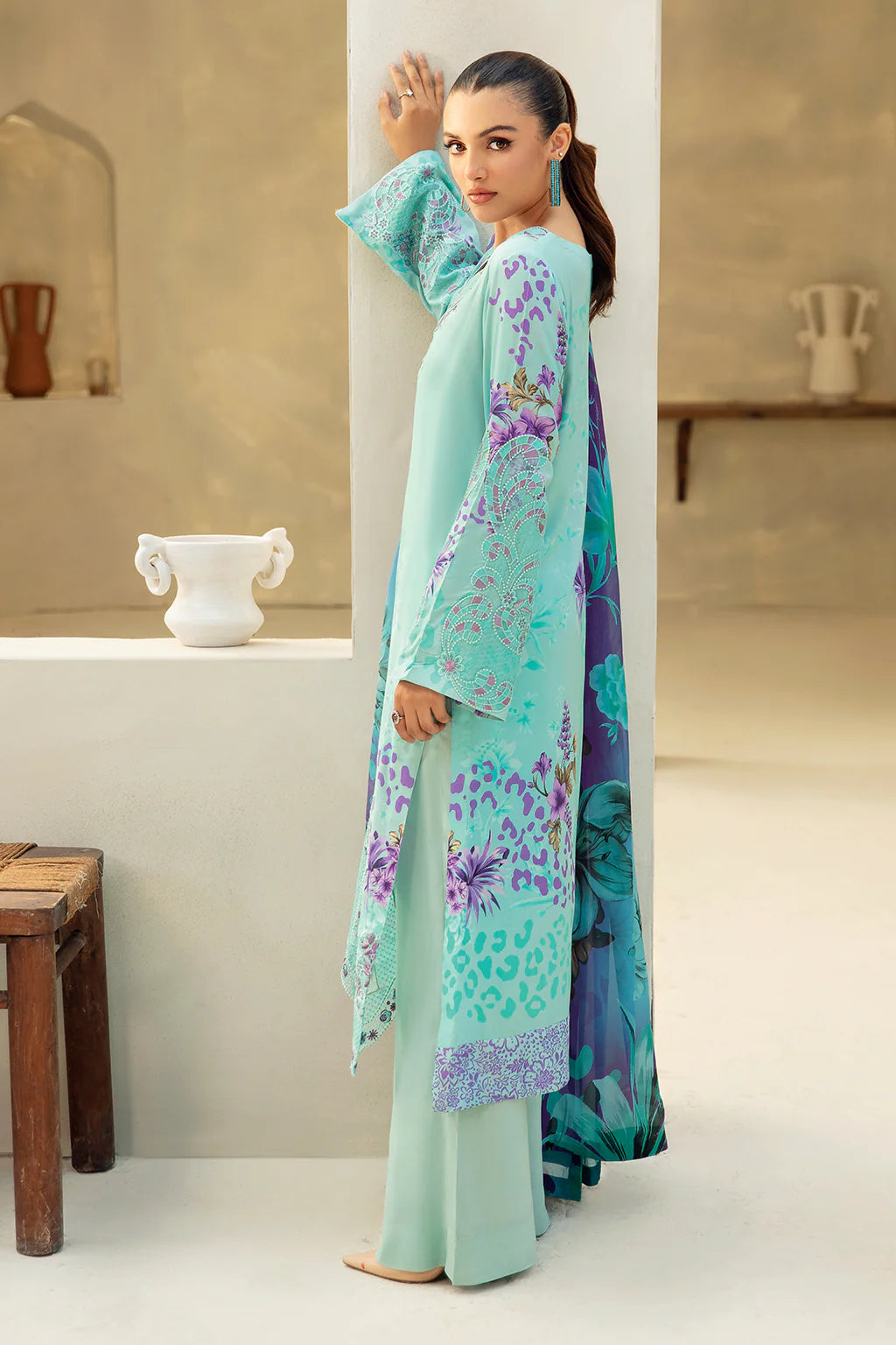 Ramsha 3Pc Digital printed Viscose Suit J-409 gulbuy.com