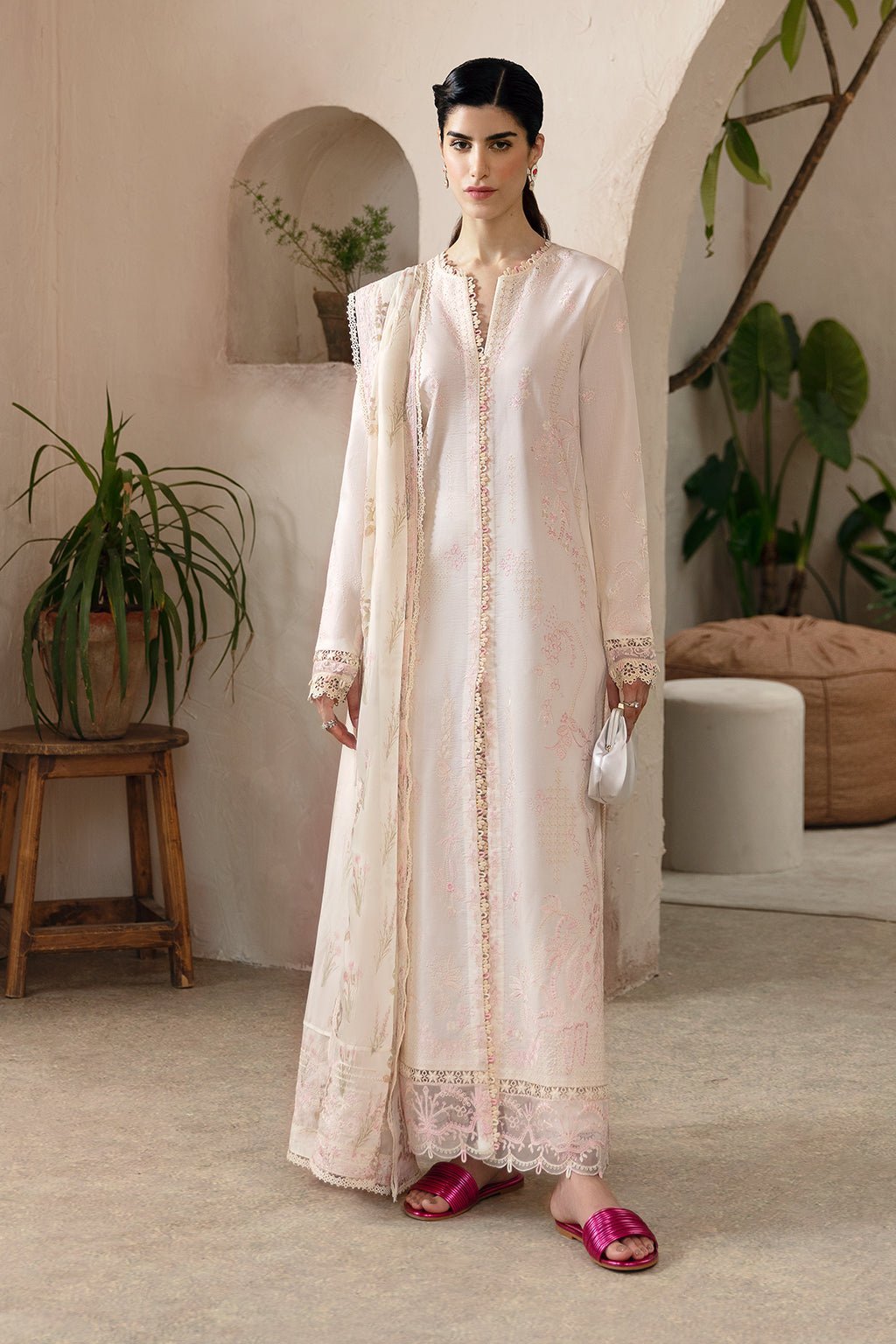AFROZEH 3PC EMBROIDERED LAWN SUIT (Cyrus)