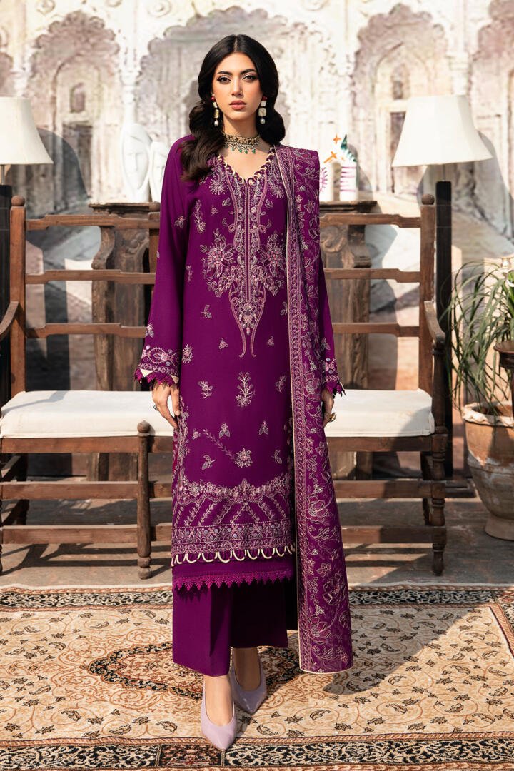 Ramsha 3 Piece Embroidered Karandi Suit (R-1004)