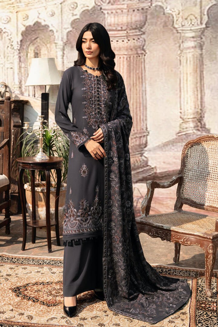 Ramsha 3 Piece Embroidered Karandi Suit (R-1010)