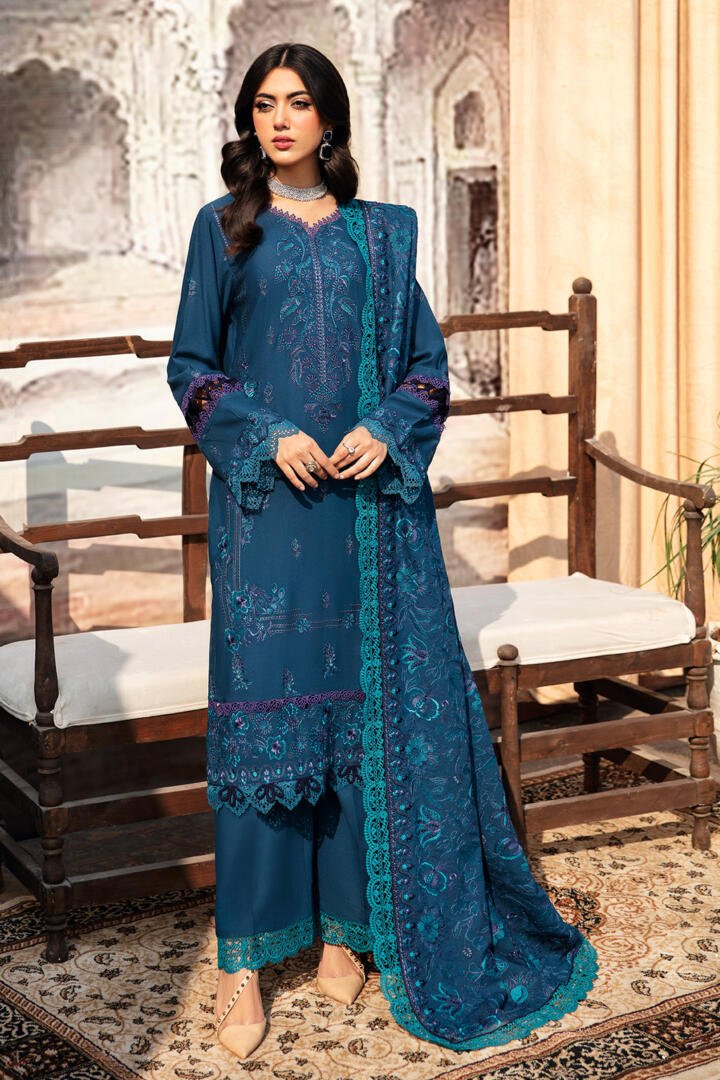 Ramsha 3 Piece Embroidered Karandi Suit (R-1005)