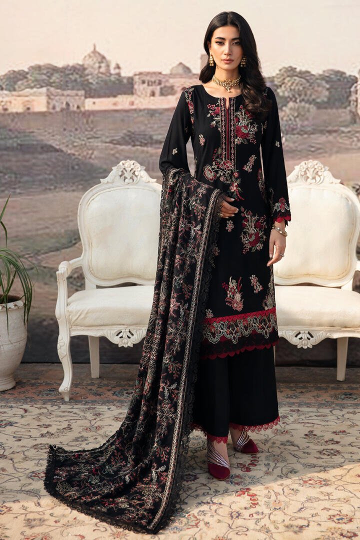 Ramsha 3 Piece Embroidered Karandi Suit (R-1003)