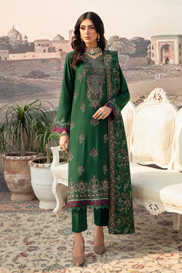 Ramsha 3 Piece Embroidered Karandi Suit (R-1008)