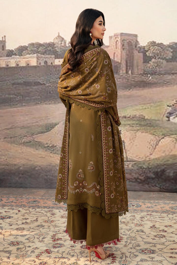 Ramsha 3 Piece Embroidered Karandi Suit (R-1009) gulbuy.com