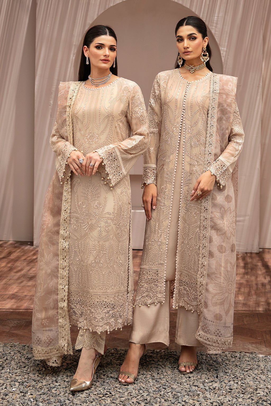 Ramsha 3 Piece Embroidered Chiffon Suit (K-202)