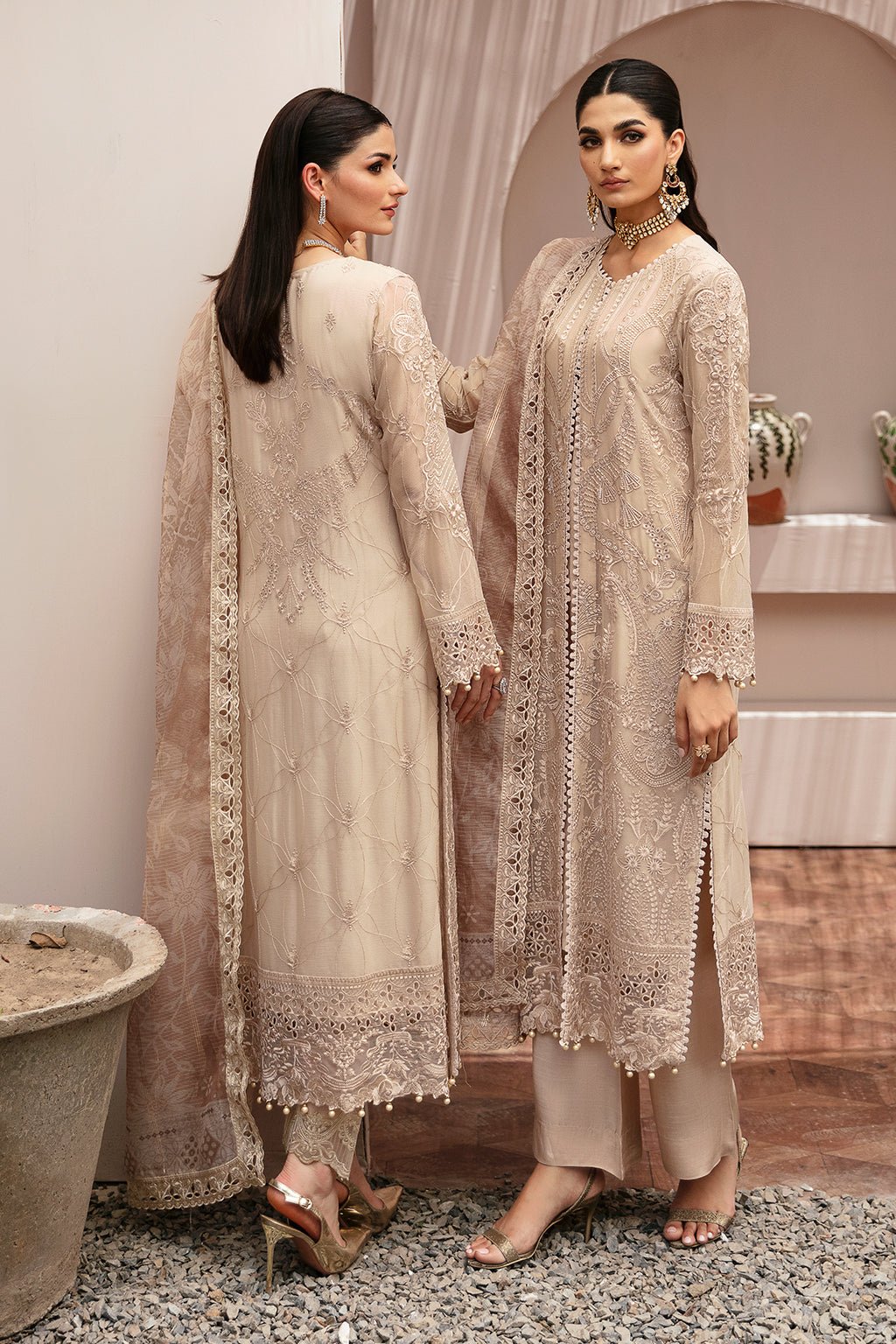 Ramsha 3 Piece Embroidered Chiffon Suit (K-202) gulbuy.com