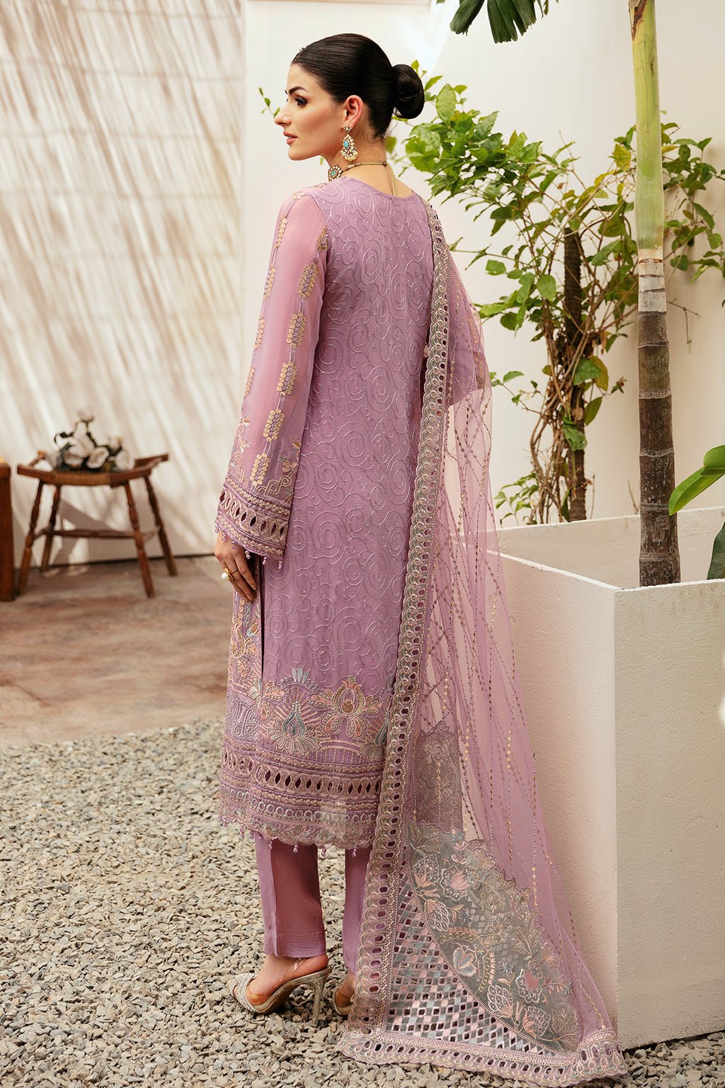 Ramsha 3 Piece Embroidered Chiffon Suit (K-204) gulbuy.com