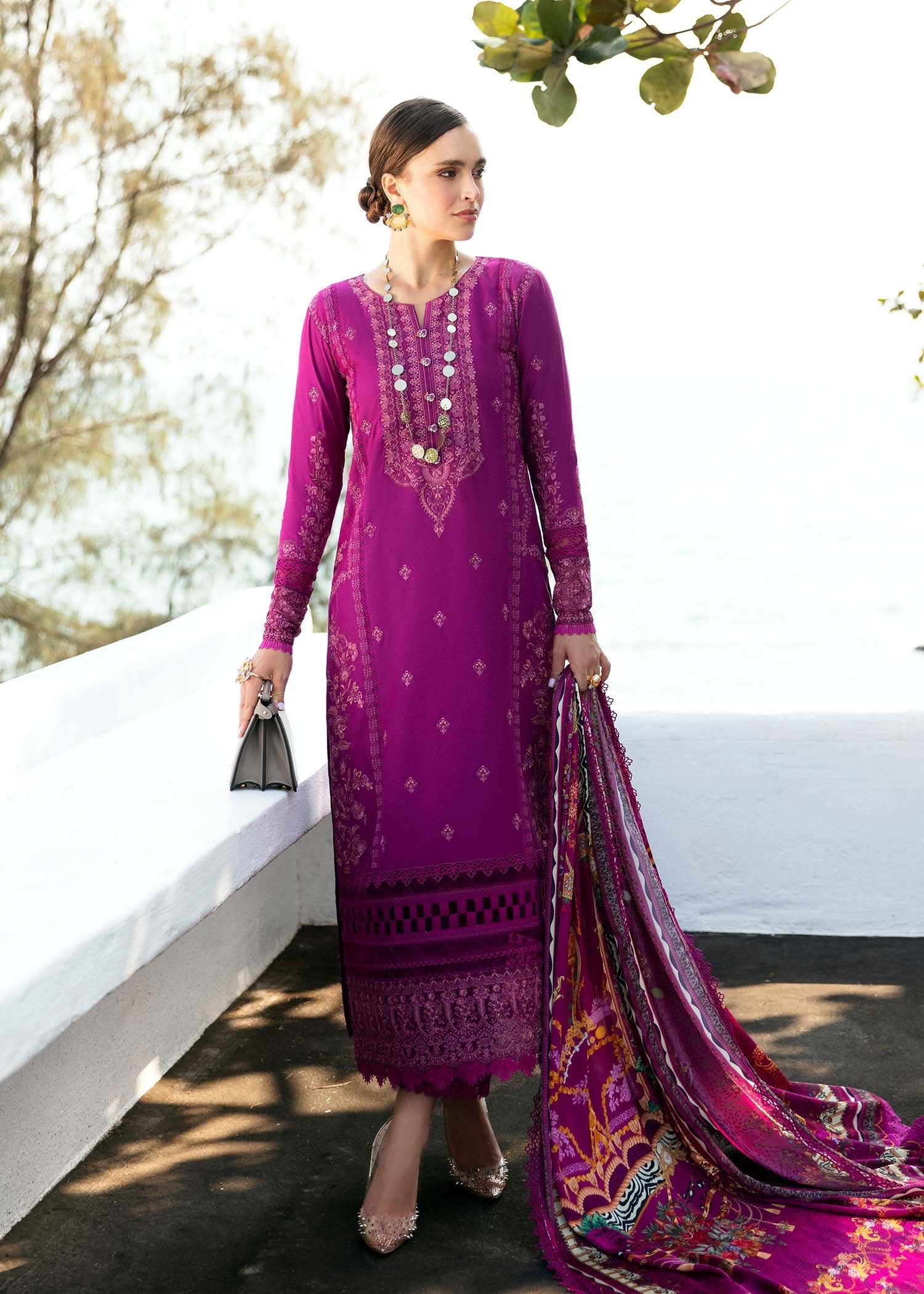 KANWAL MALIK 3PC EMBROIDERED LAWN SUIT (Samar)