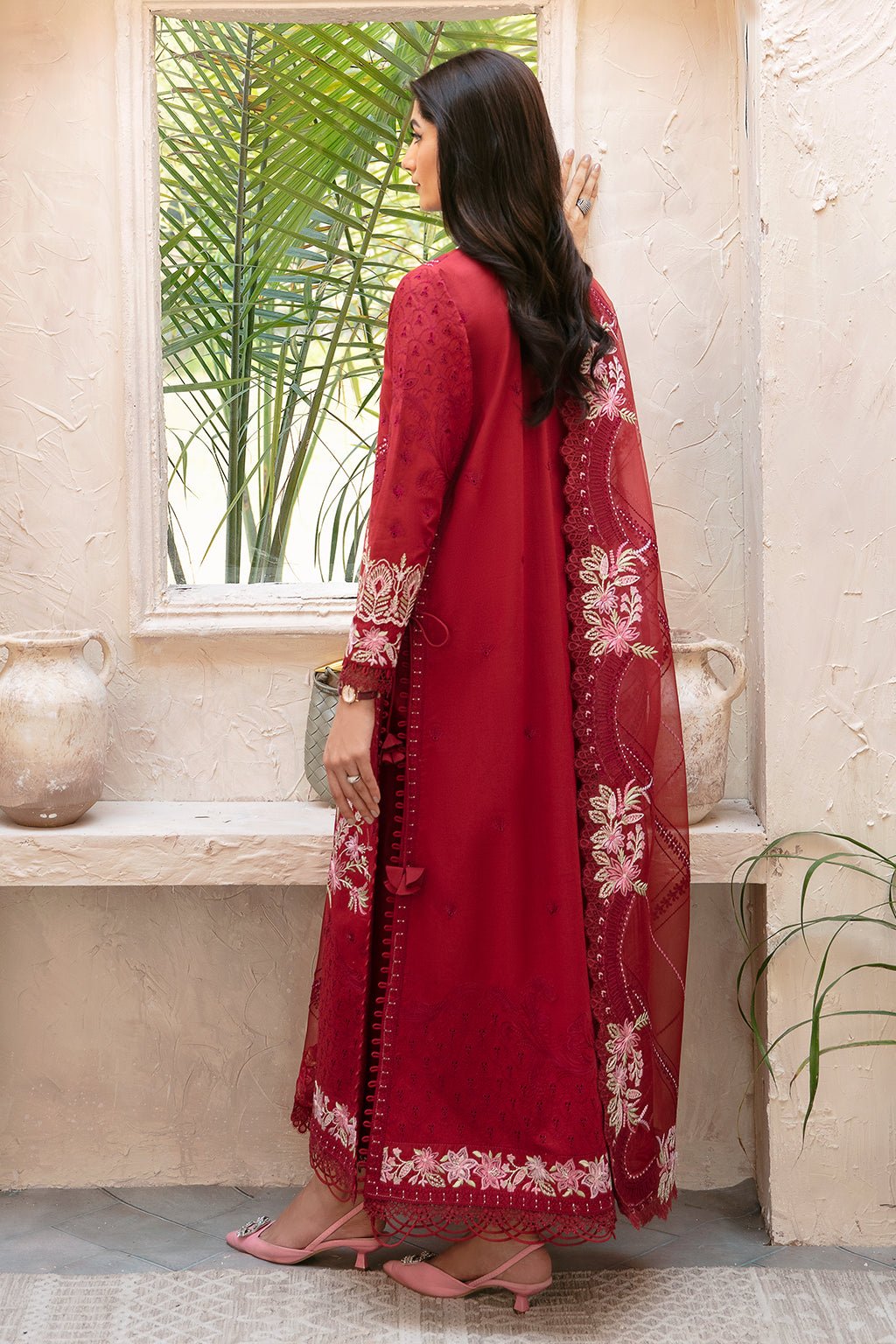 AFROZEH 3PC EMBROIDERED LAWN SUIT (663-Emery) gulbuy.com