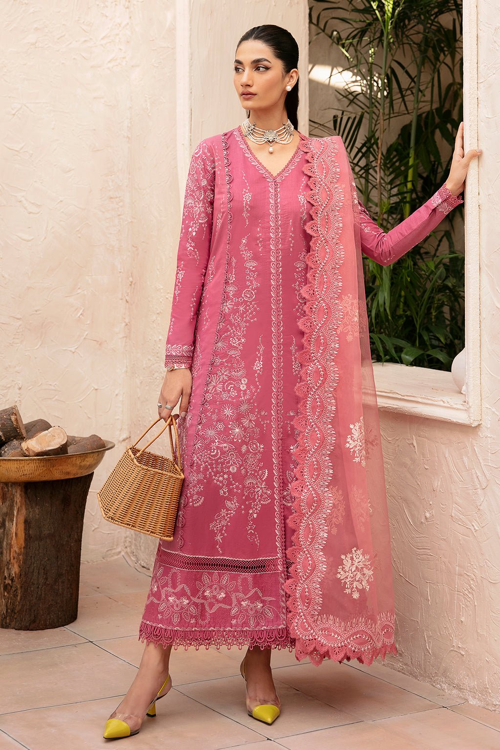 AFROZEH 3PC EMBROIDERED LAWN SUIT (6610-Aurelia)