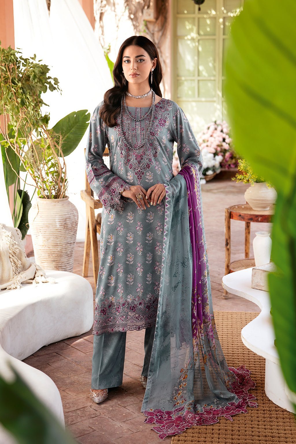 Ramsha 3 Piece Printed Viscose Suit (J-208)