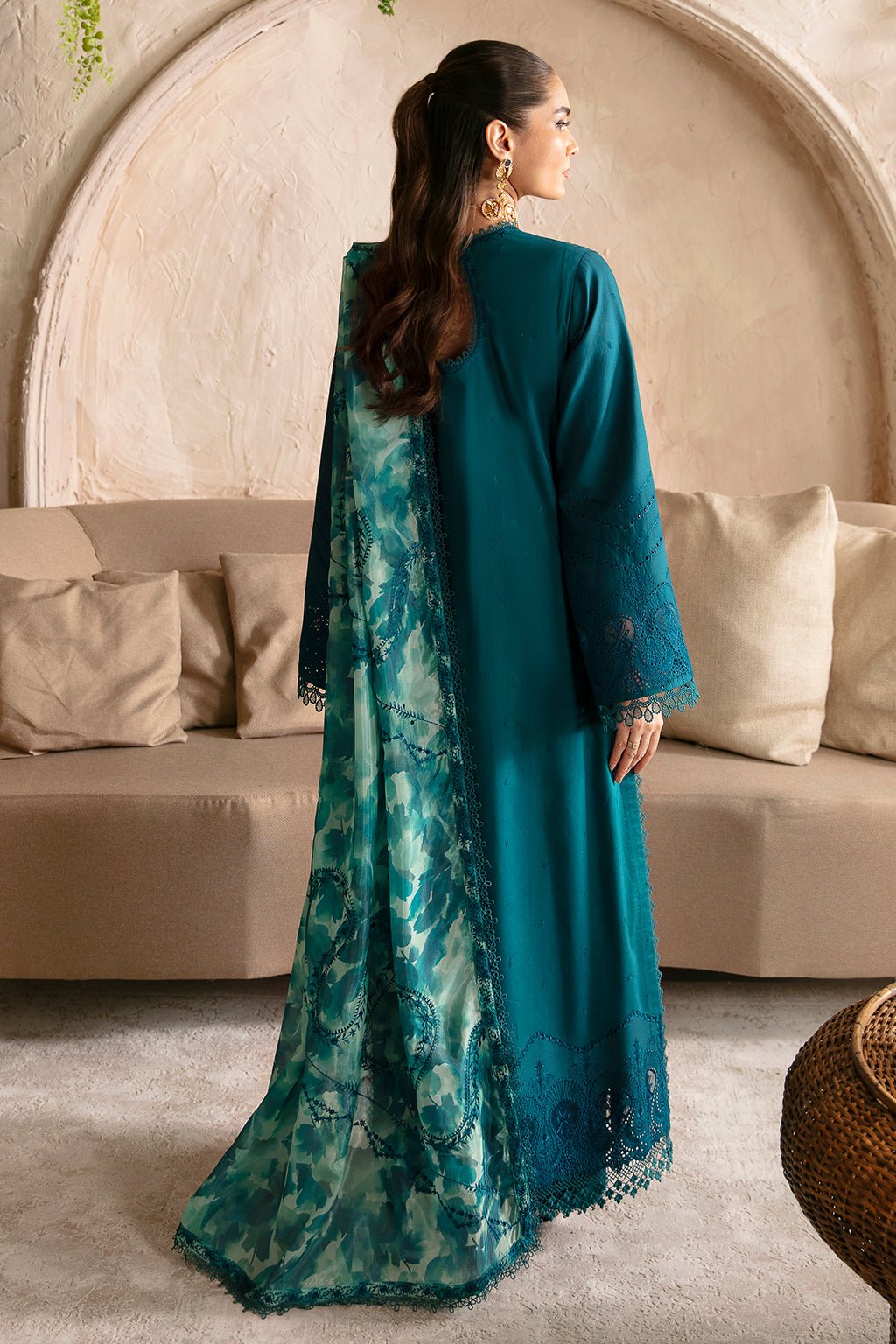 AFROZEH 3PC EMBROIDERED LAWN SUIT (664-Mia) gulbuy.com