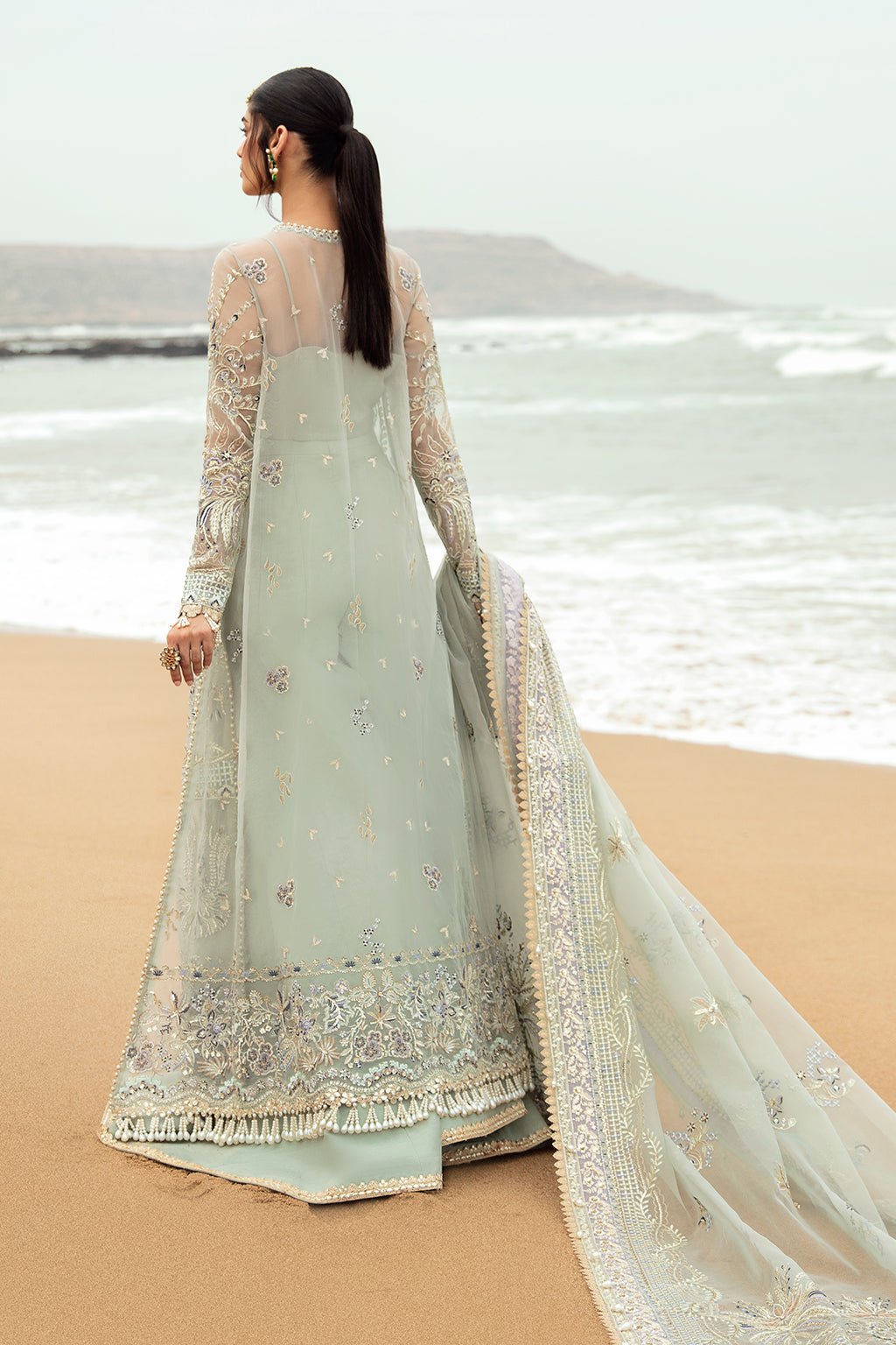 AFROZEH 3PC EMBROIDERED ORGANZA SUIT (Shanzay) gulbuy.com