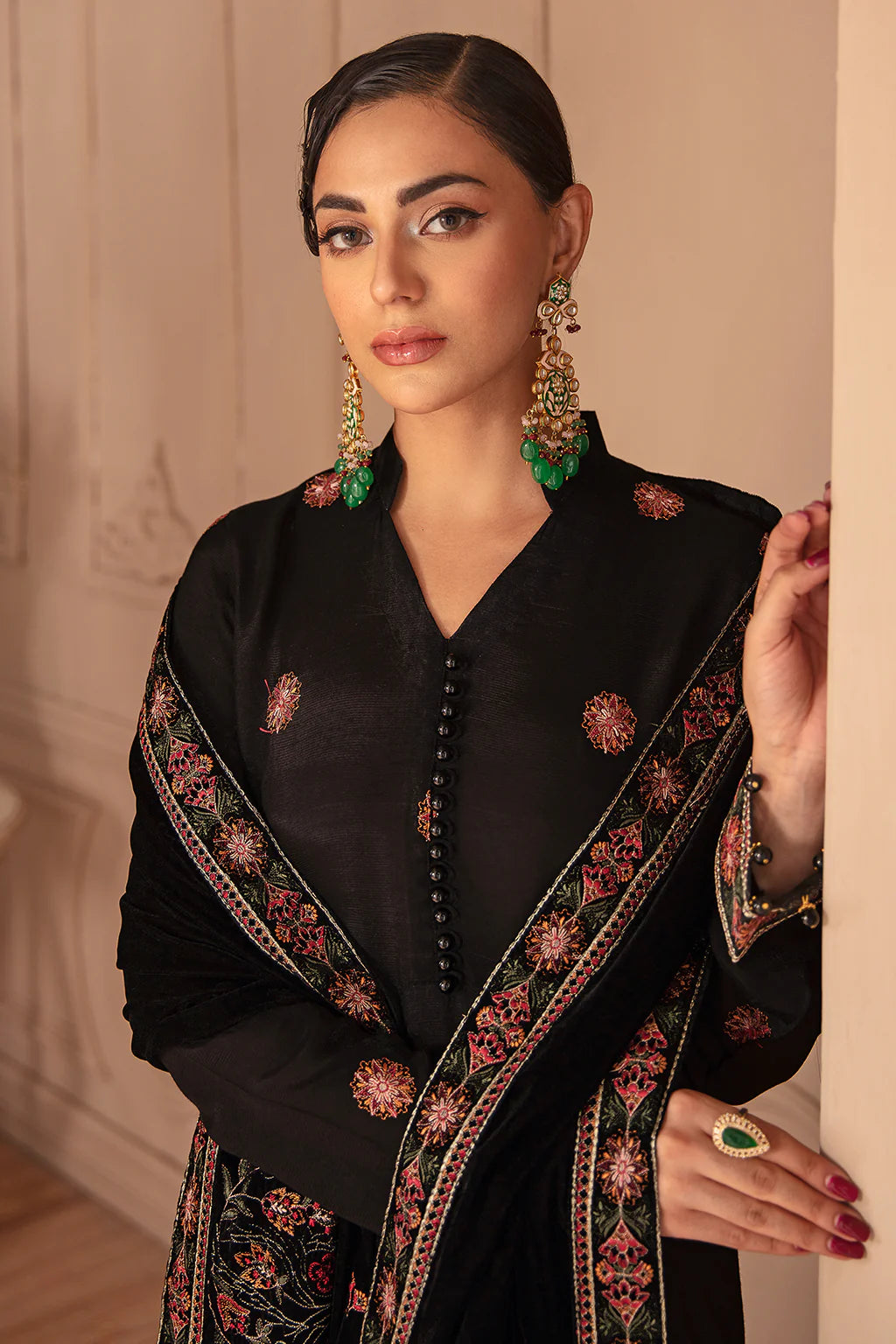 Ramsha 3Pc Embroidered Velvet Suit V-504 gulbuy.com