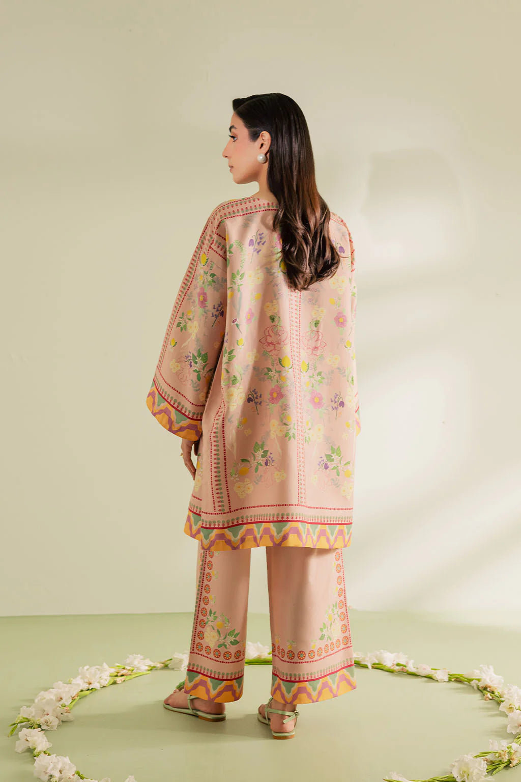Vanya 2Pc Printed Lawn silk Suit CO-115 gulbuy.com