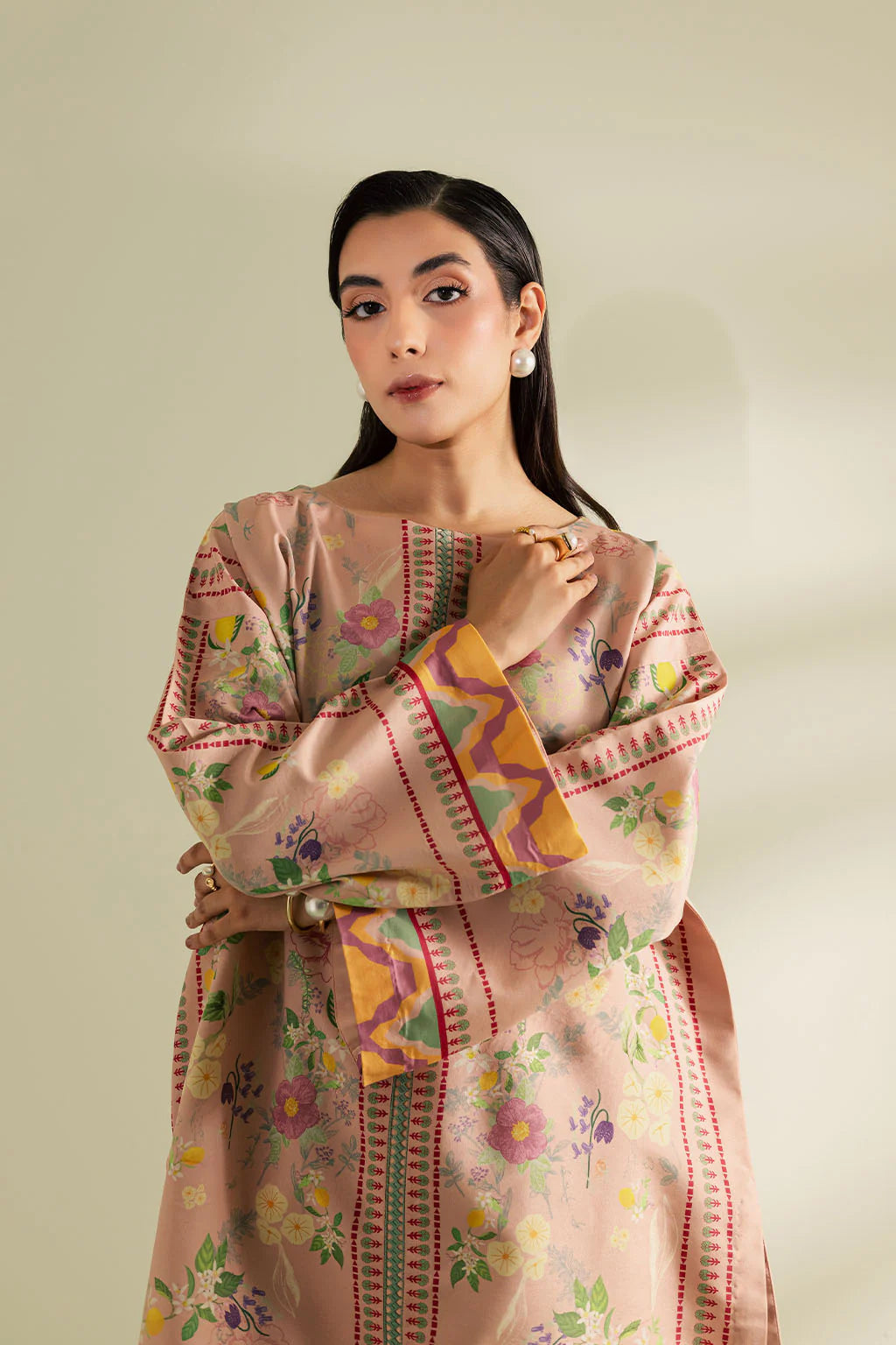 Vanya 2Pc Printed Lawn silk Suit CO-115 gulbuy.com