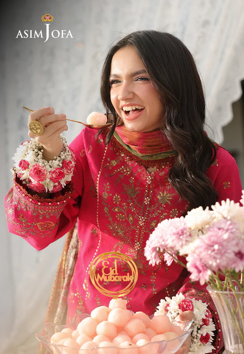 Asim Jofa 3Pc Embroidered Jacquard Suit AJUBU-06 gulbuy.com