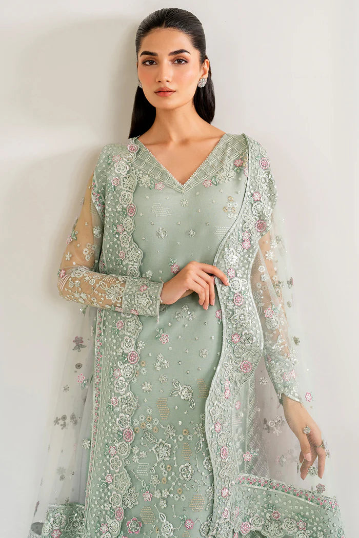 Farasha 3Pc Embroidered Net Suit Florenca gulbuy.com