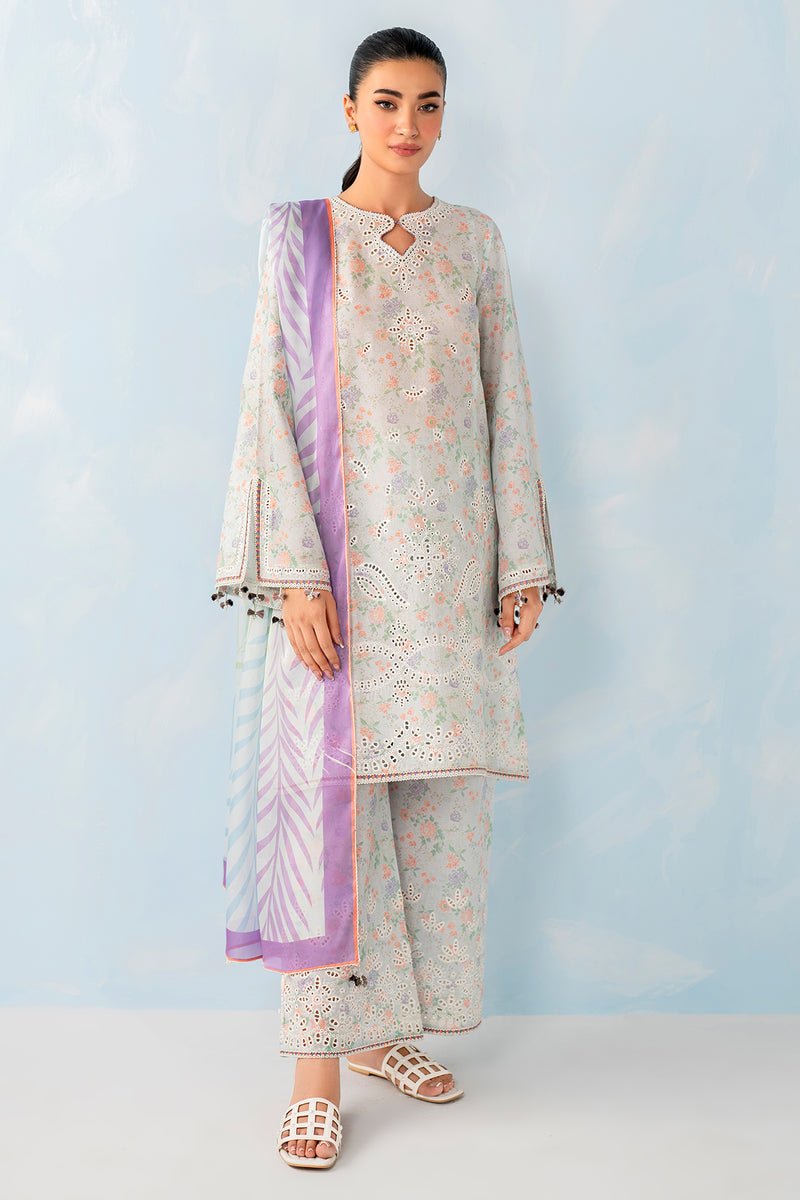 JAZMIN 3 PIECE EMBROIDERED LAWN SUIT (USE-9065)