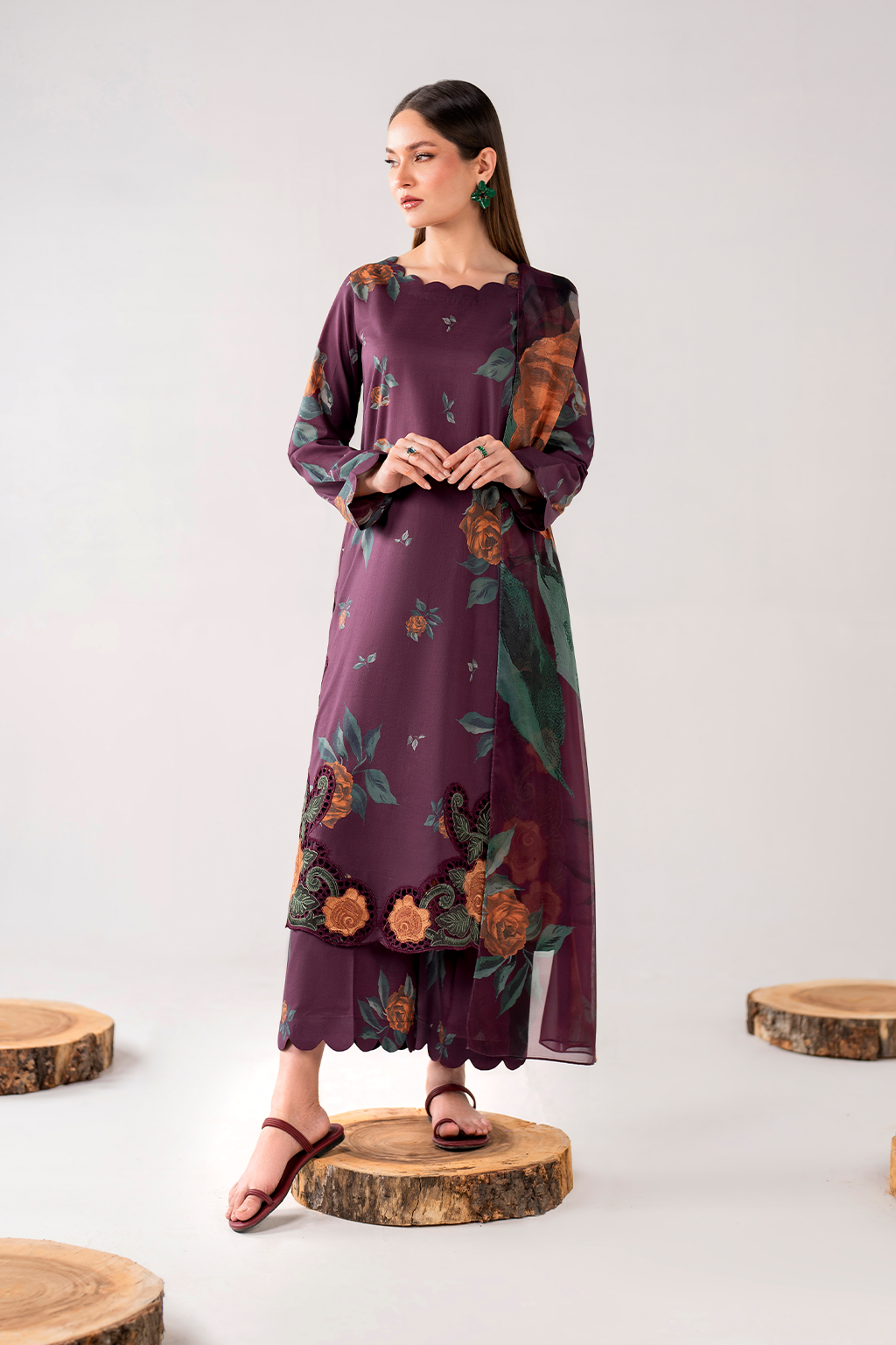 3 PIECE IZNIK PRINTED LAWN SUIT (UE-265)