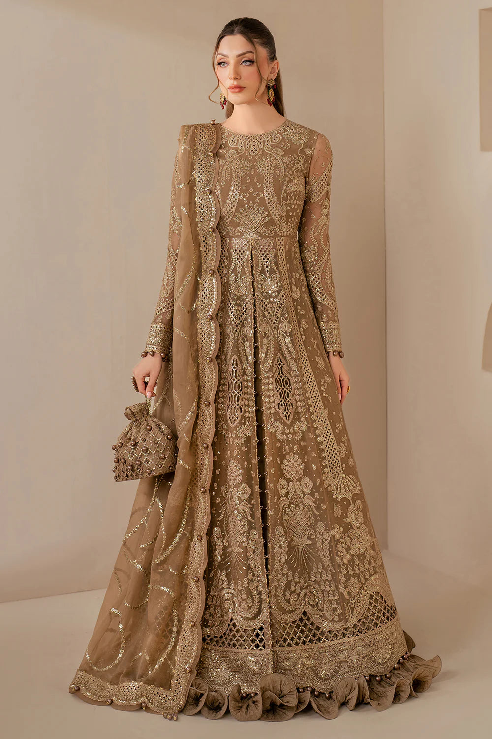 Jazmin 3Pc Embroidered Chiffon Suit WF’25-04