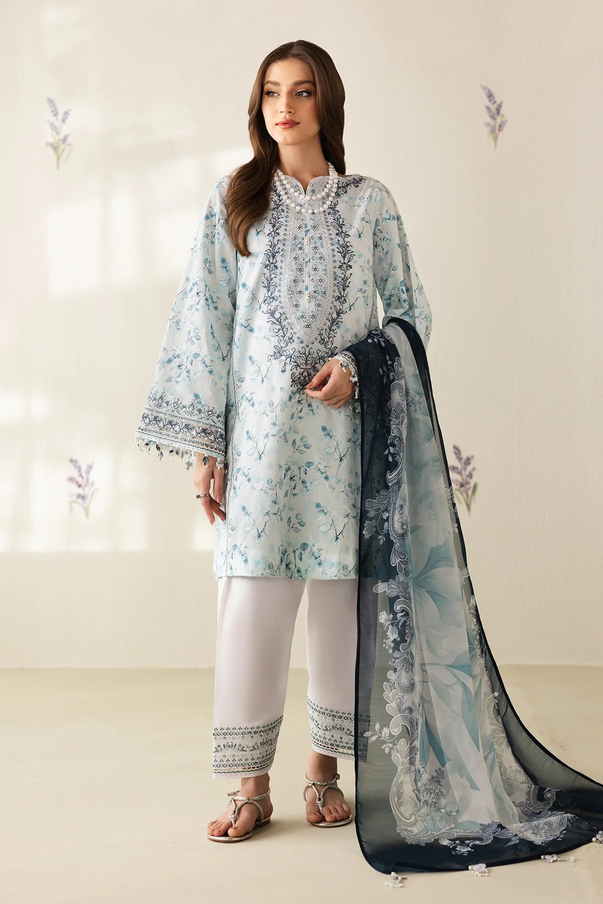 Baroque 3Pc Embroidered Lawn SuitUF-4422
