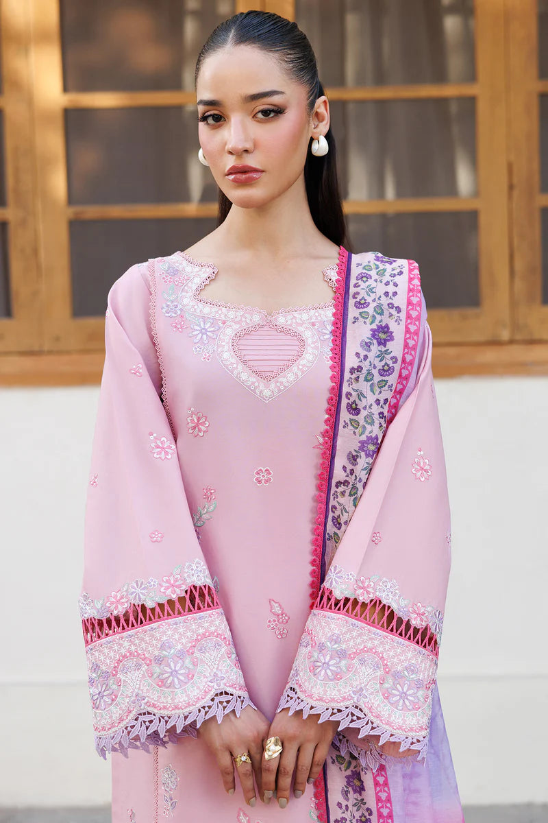 Farasha 3Pc Embroidered Lawn Suit Petal Bloom gulbuy.com