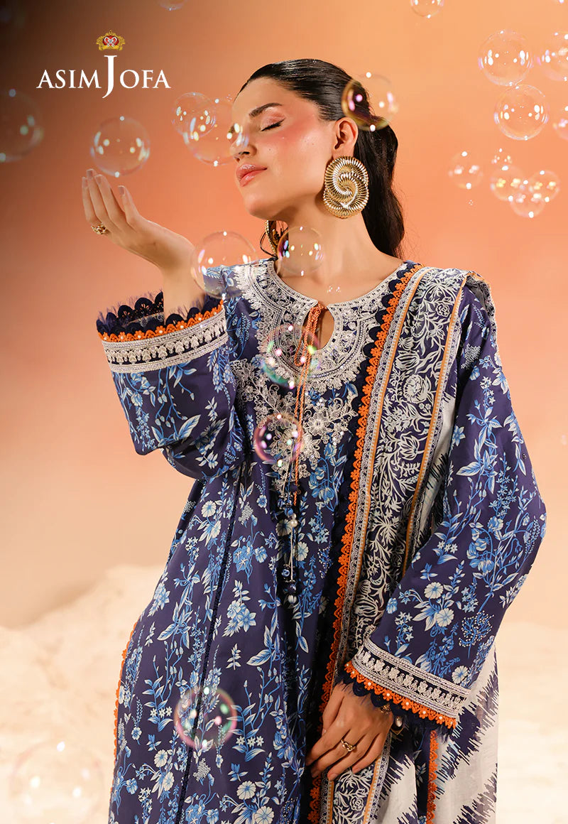 Asim Jofa 3Pc Printed Lawn Suit AJUBU-23 gulbuy.com
