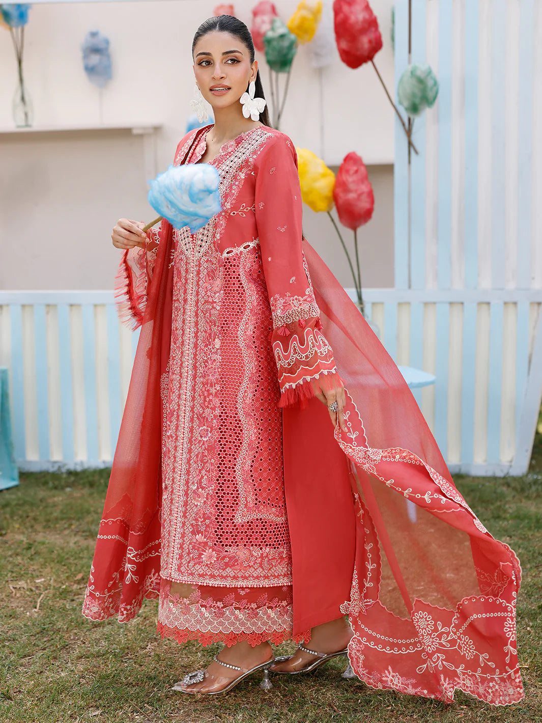 Binilyas 3Pc Embroidered Lawn Suit 32-A image 1