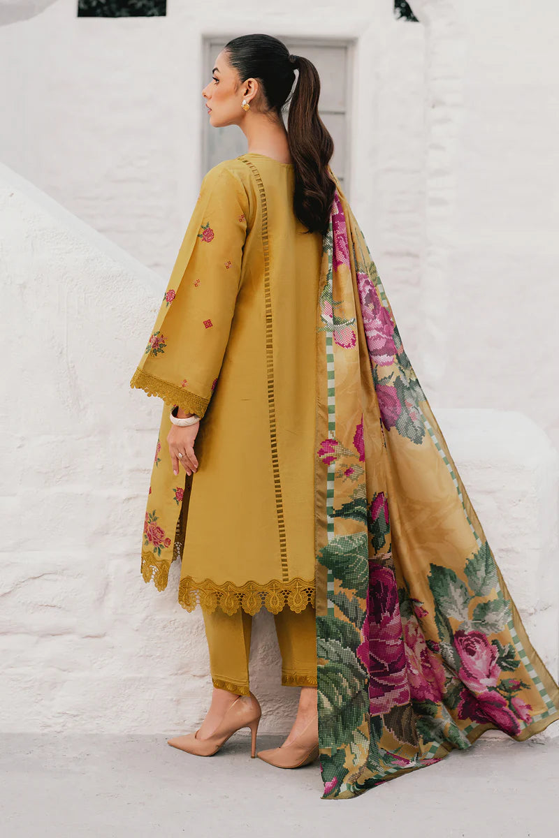 Baroque 3Pc Embroidered Lawn Suit PR-1088 gulbuy.com
