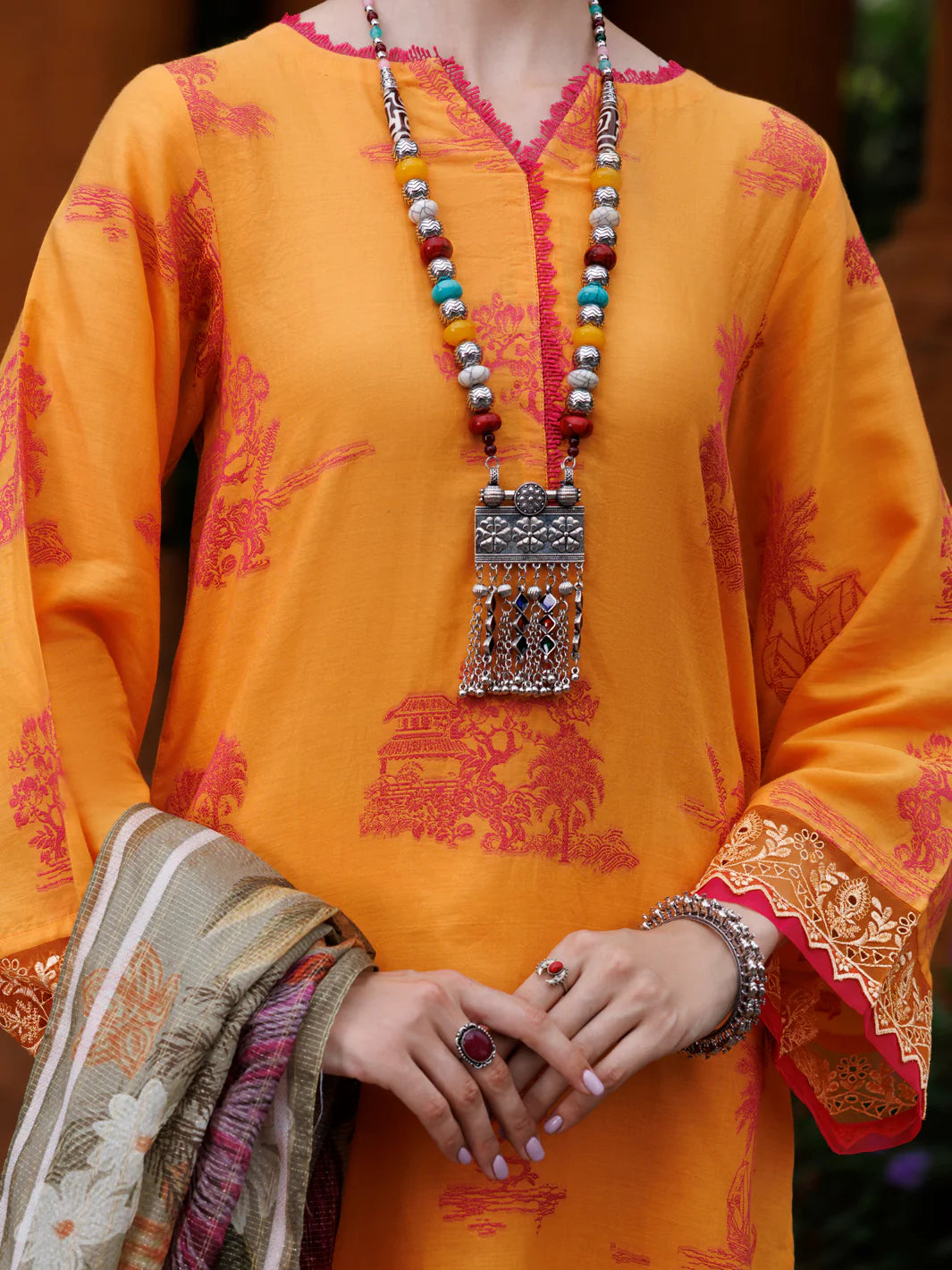 Almirah 3Pc Embroidery Jacquard Suit ALP-3PS-2012 gulbuy.com
