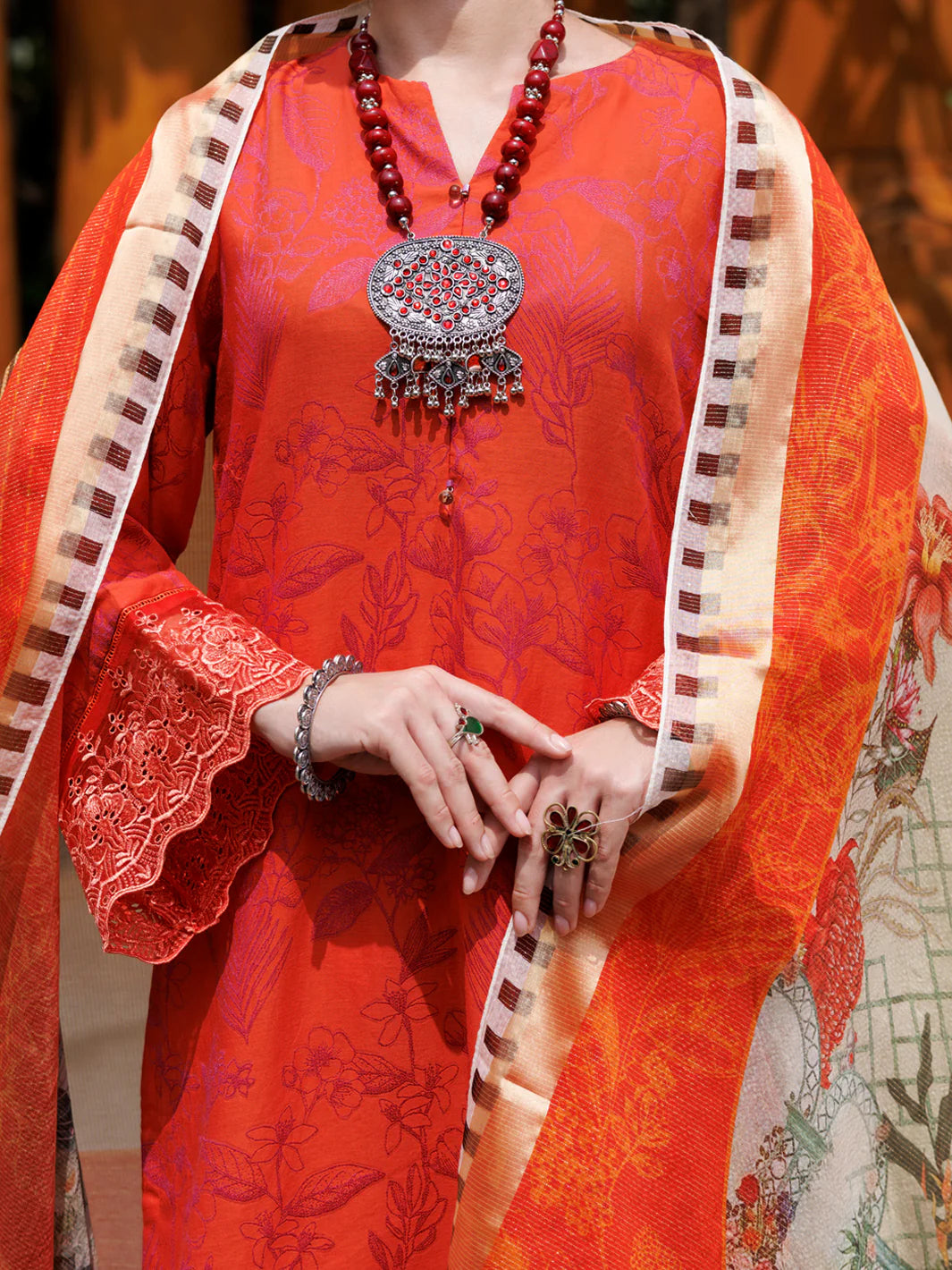 Almirah 3Pc Embroidery Jacquard Suit ALP-3PS-2014 gulbuy.com