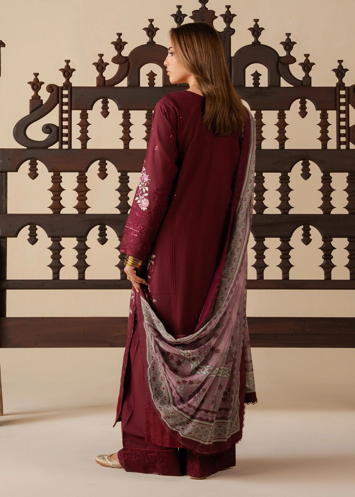 Haseens 3Pc Embroidered Lawn Suit Zuleha