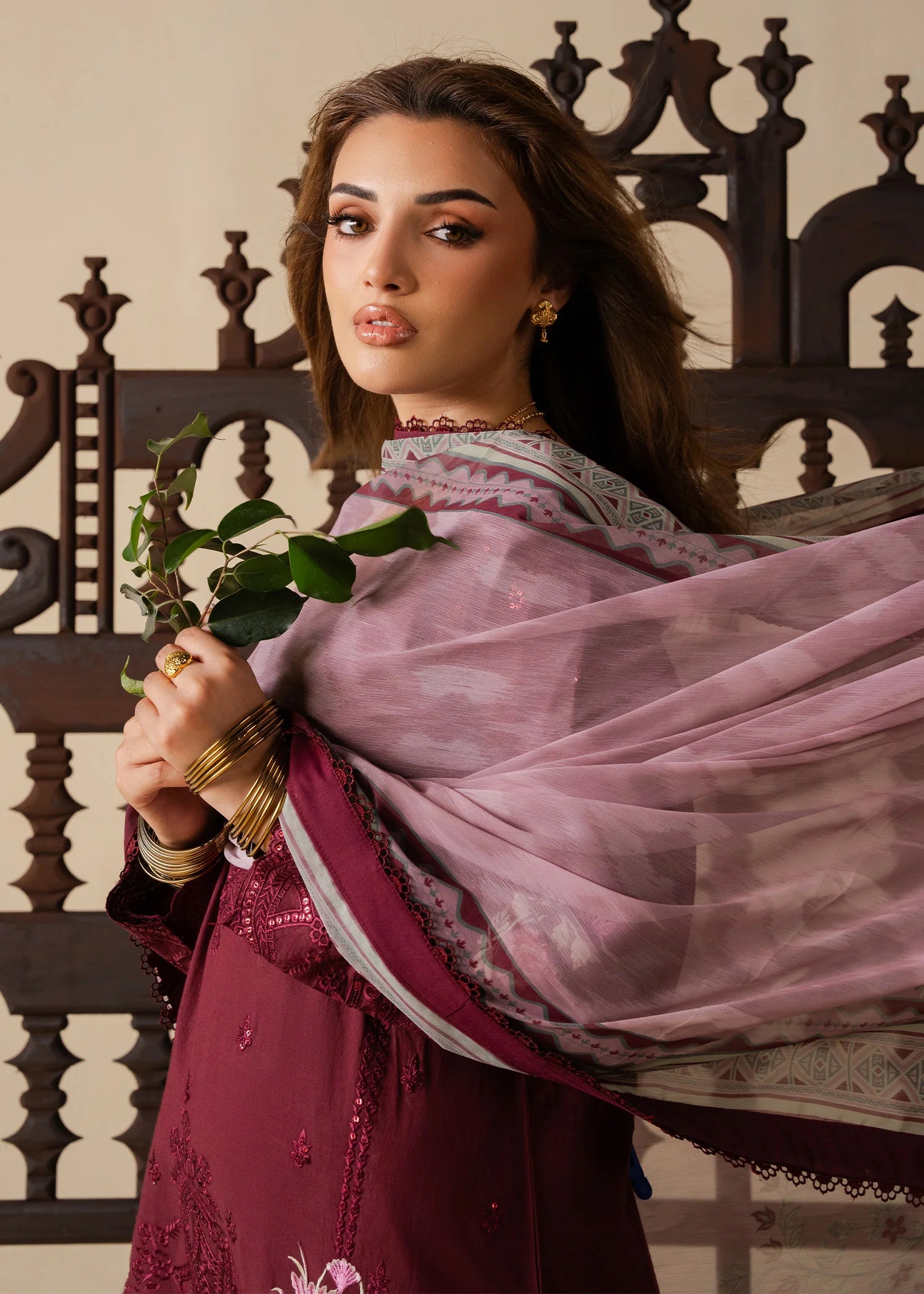 Haseens 3Pc Embroidered Lawn Suit Zuleha