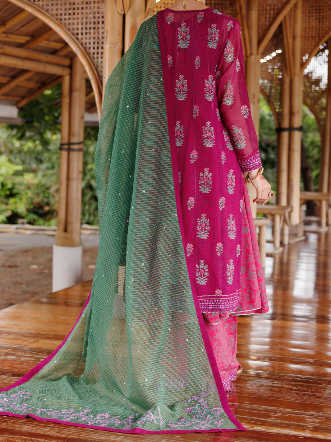 Almirah 3Pc Embroidery Khaddi Net Suit ALP-3PS-2027 gulbuy.com