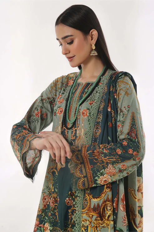 Jade 3Pc Printed Lawn Suit 25-RL-20442 B gulbuy.com