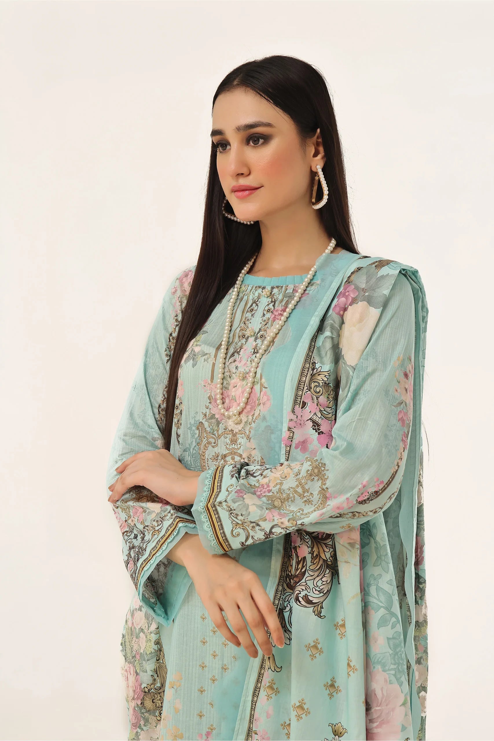 Jade 3Pc Printed Lawn Suit 25-RL-20464 A gulbuy.com