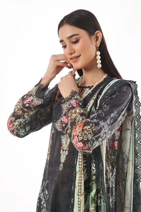 Jade 3Pc Printed Lawn Suit 25-RL-20484 B gulbuy.com